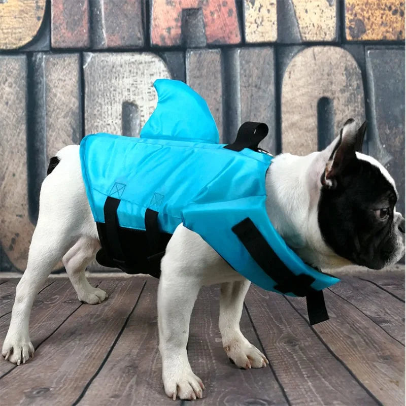 Shark Fin Dog Life Jacket – Adjustable Swimming Safety Vest with Rescue Handle