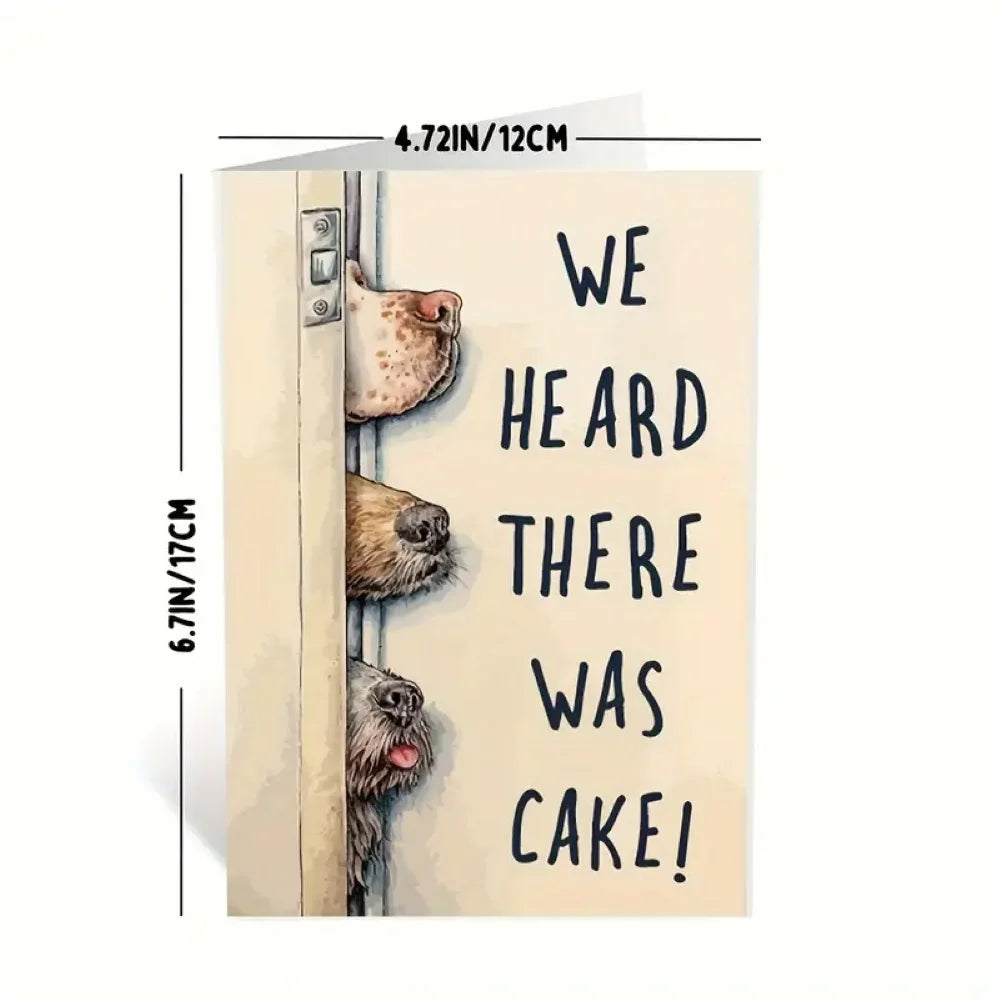 Cute Cartoon Dog Birthday Card With Envelope