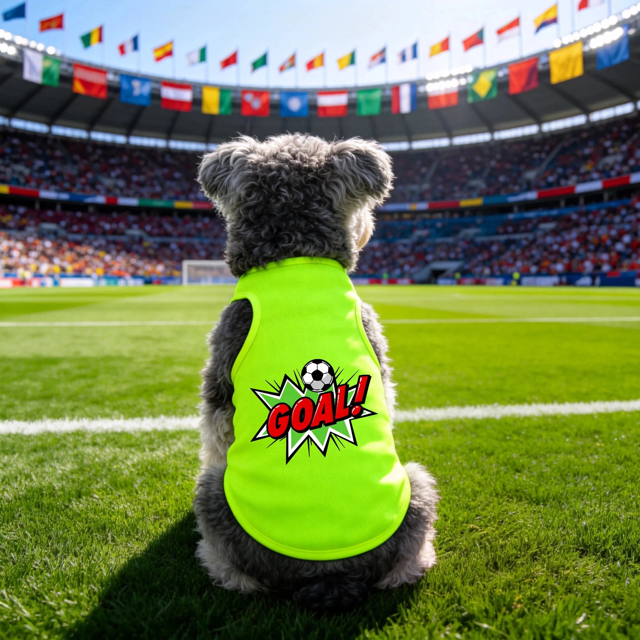 GOAL! Dog Soccer Shirt – Football Fan Pet T-Shirt