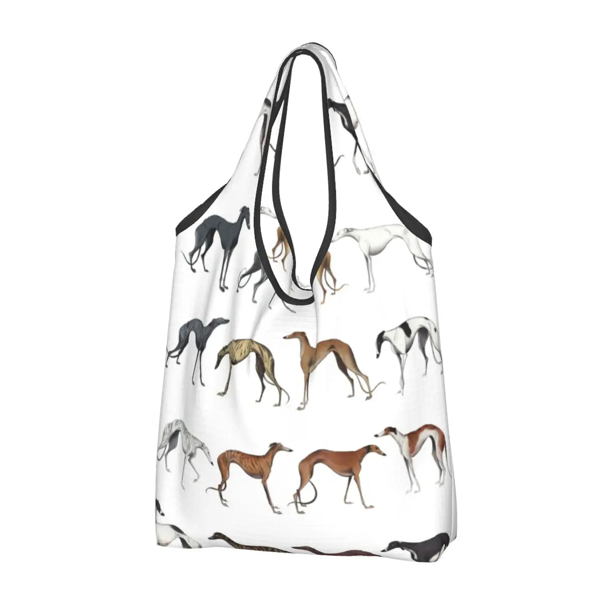 Greyhound Tote Bag — All-Over Print Sighthound Shopping Bag