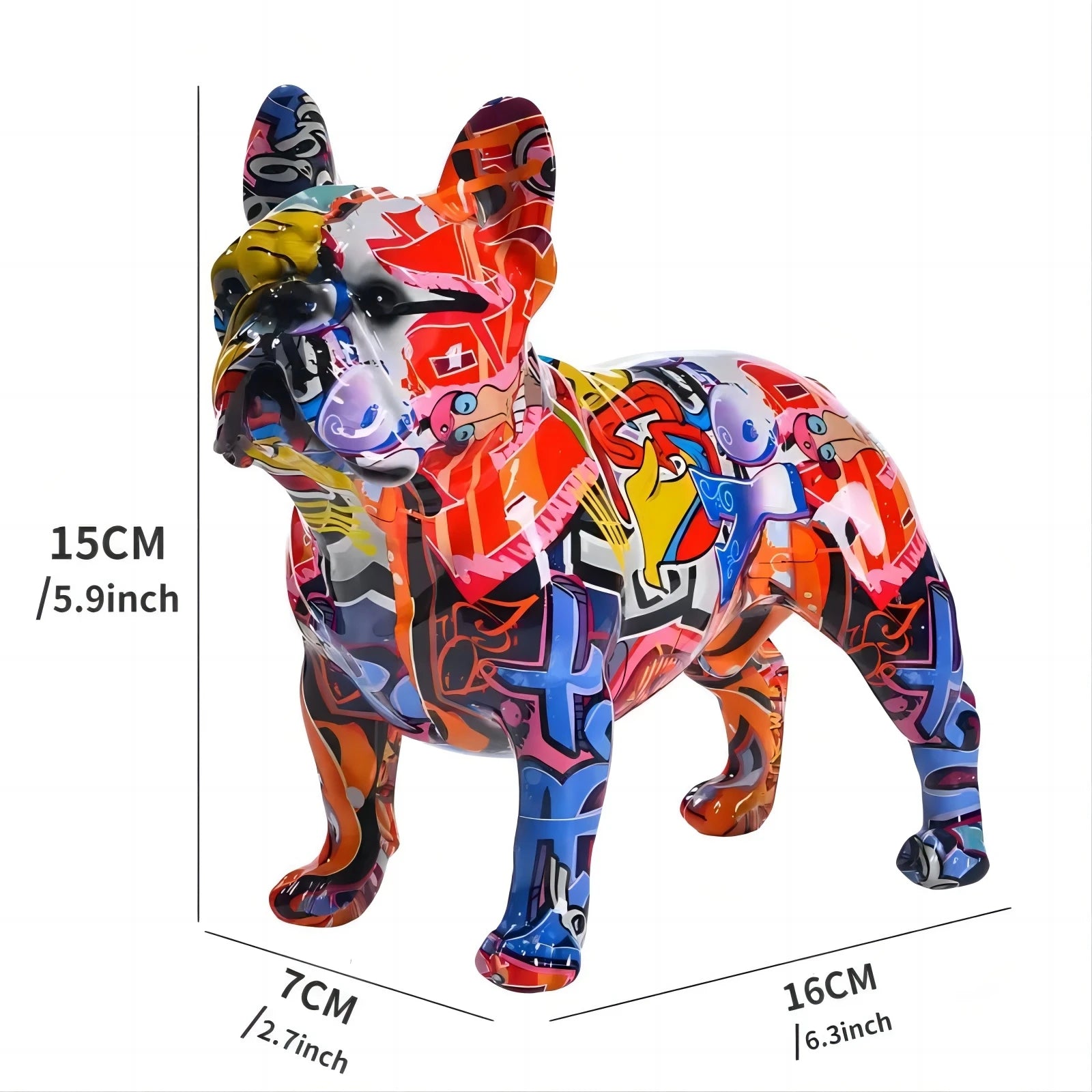 Colorful Dachshund Figurine – Hand-Painted Resin Decoration