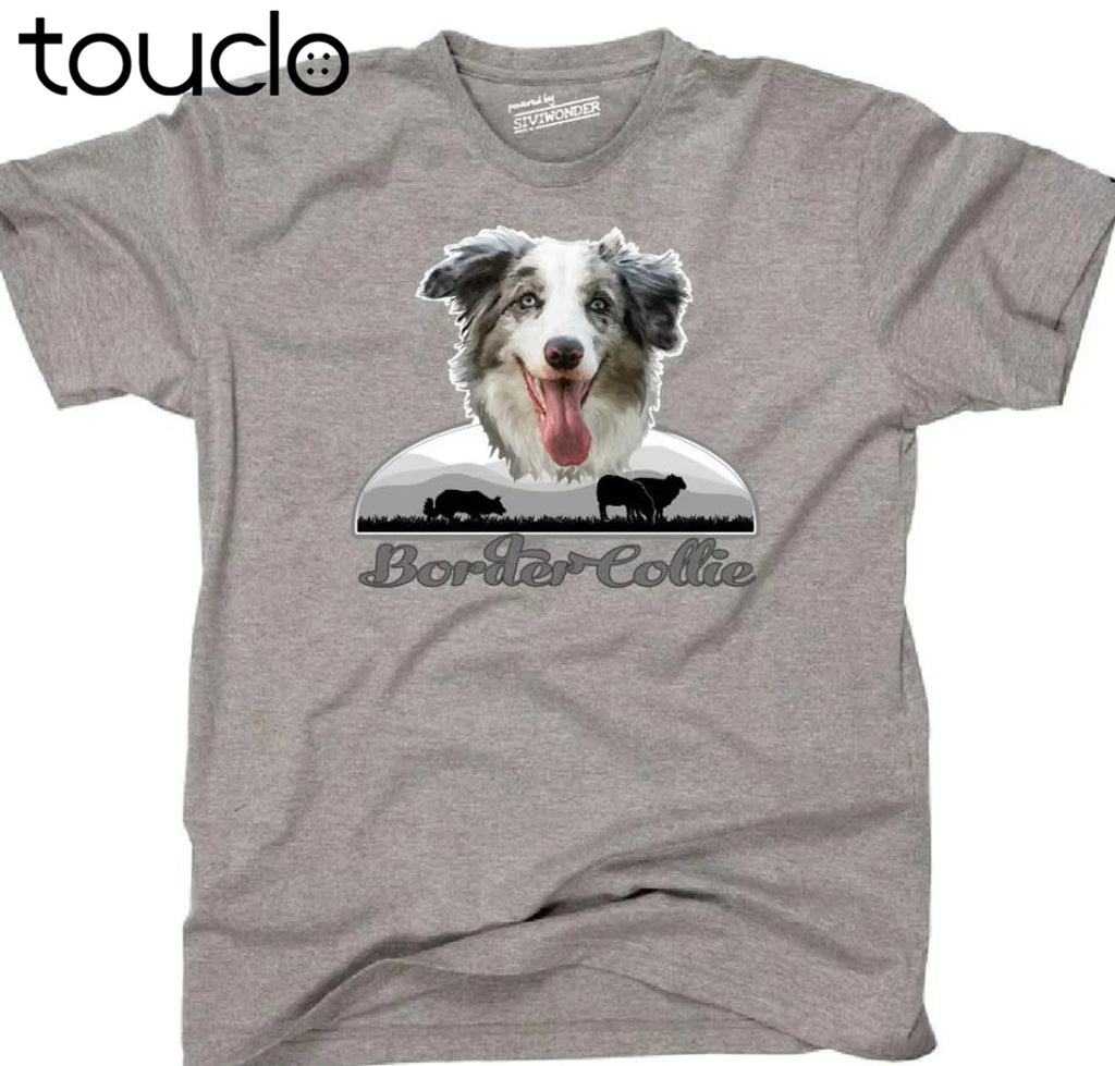 Border Collie Blue Merle Print T-Shirt – Fun Dog Lover Tee
