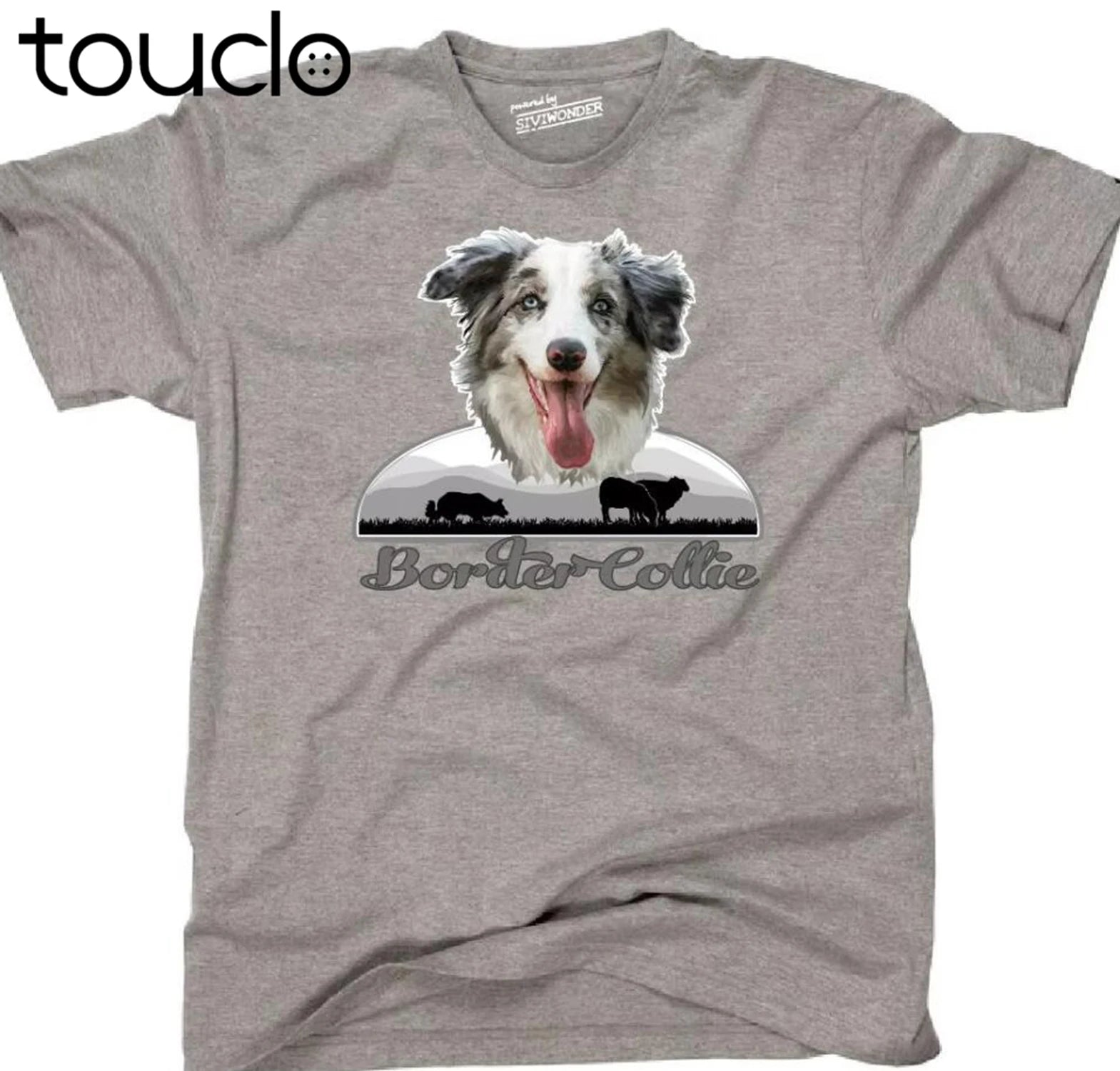Border Collie Blue Merle Print T-Shirt – Fun Dog Lover Tee