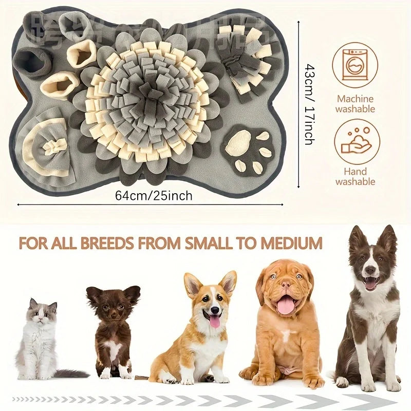 Dog Sniffing Mat — Interactive Slow Feeder & Foraging Training Pad