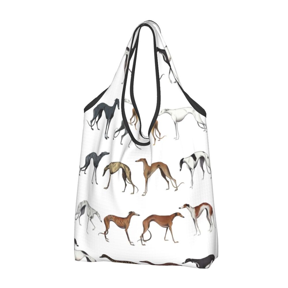 Greyhound Tote Bag — All-Over Print Sighthound Shopping Bag