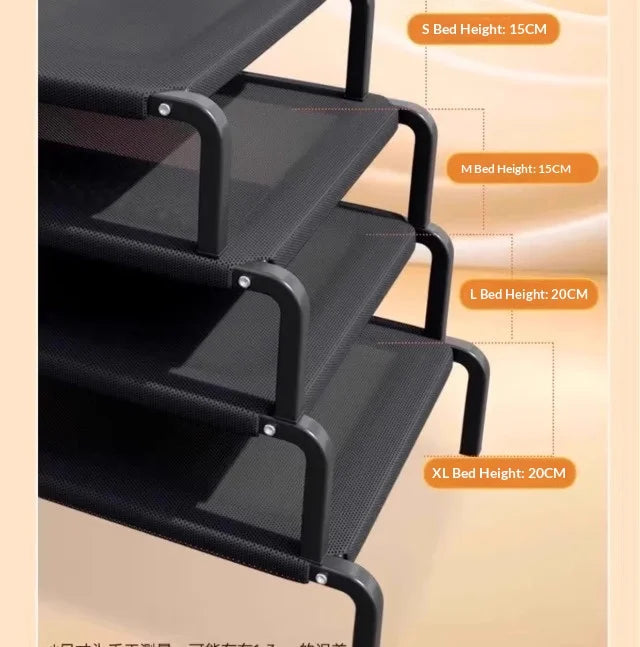 Elevated Raised Dog Cot — Waterproof Chew-Proof Outdoor & Indoor Pet Bed (S–XL)