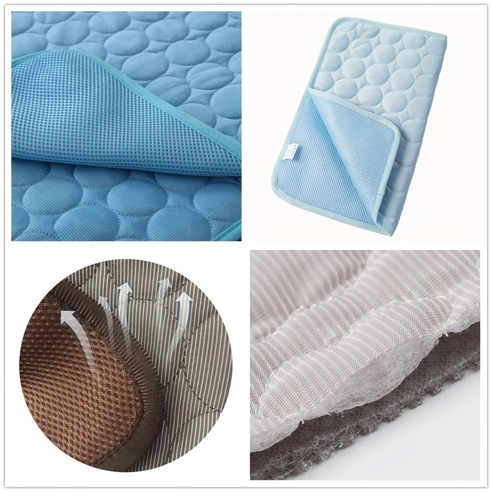 Cool Down Pet Cooling Mat — Breathable Dog & Cat Bed Blanket (XS–XXL)