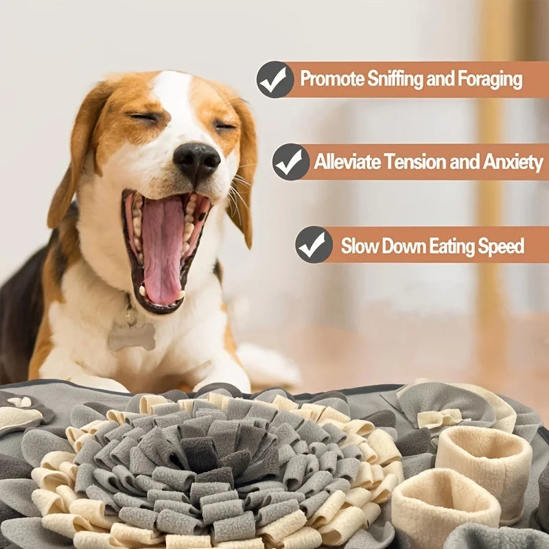 Dog Sniffing Mat — Interactive Slow Feeder & Foraging Training Pad