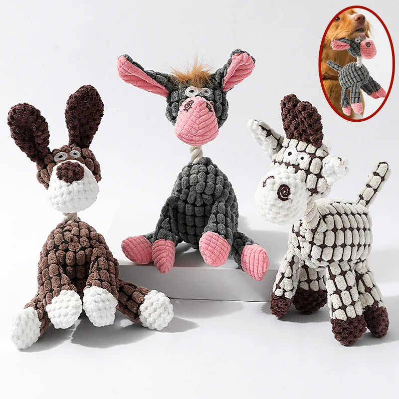 Funny Donkey Squeaky Plush Dog Toy