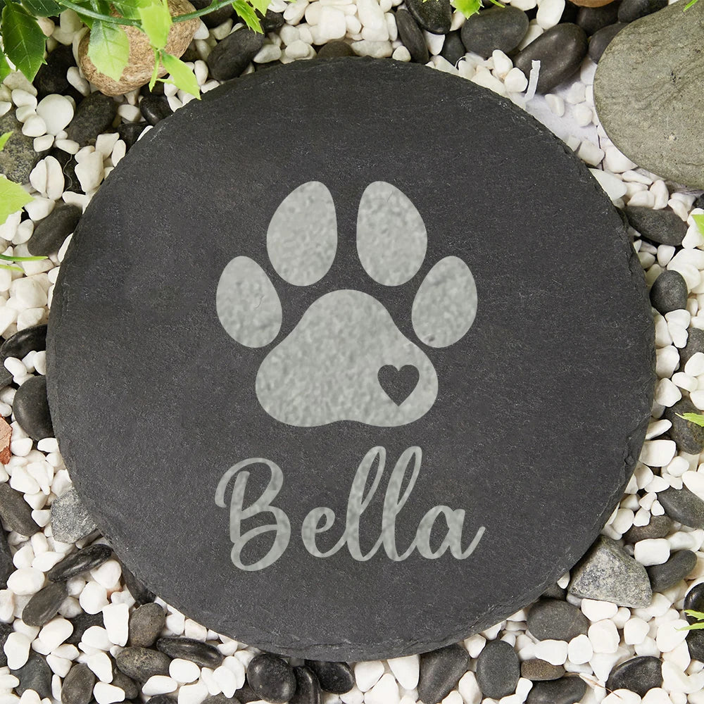 Personalised Dog Memorial Garden Stone – Pet Loss Gift with Engraved Name