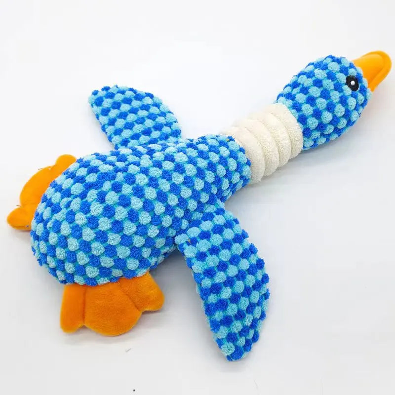 Goose Squeaky Plush Dog Toy – Crinkle & Squeak Chew Toy for Puppies & Small Dogs