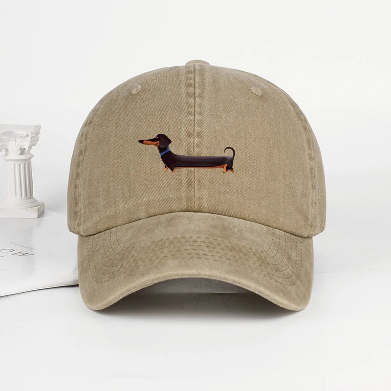 Dachshund Baseball Cap – Vintage Washed Dog Lover Hat