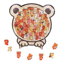 Pet Shaped Wooden Jigsaw Puzzle – 108-Piece Irregular Wood Puzzle for Cat & Dog Lovers