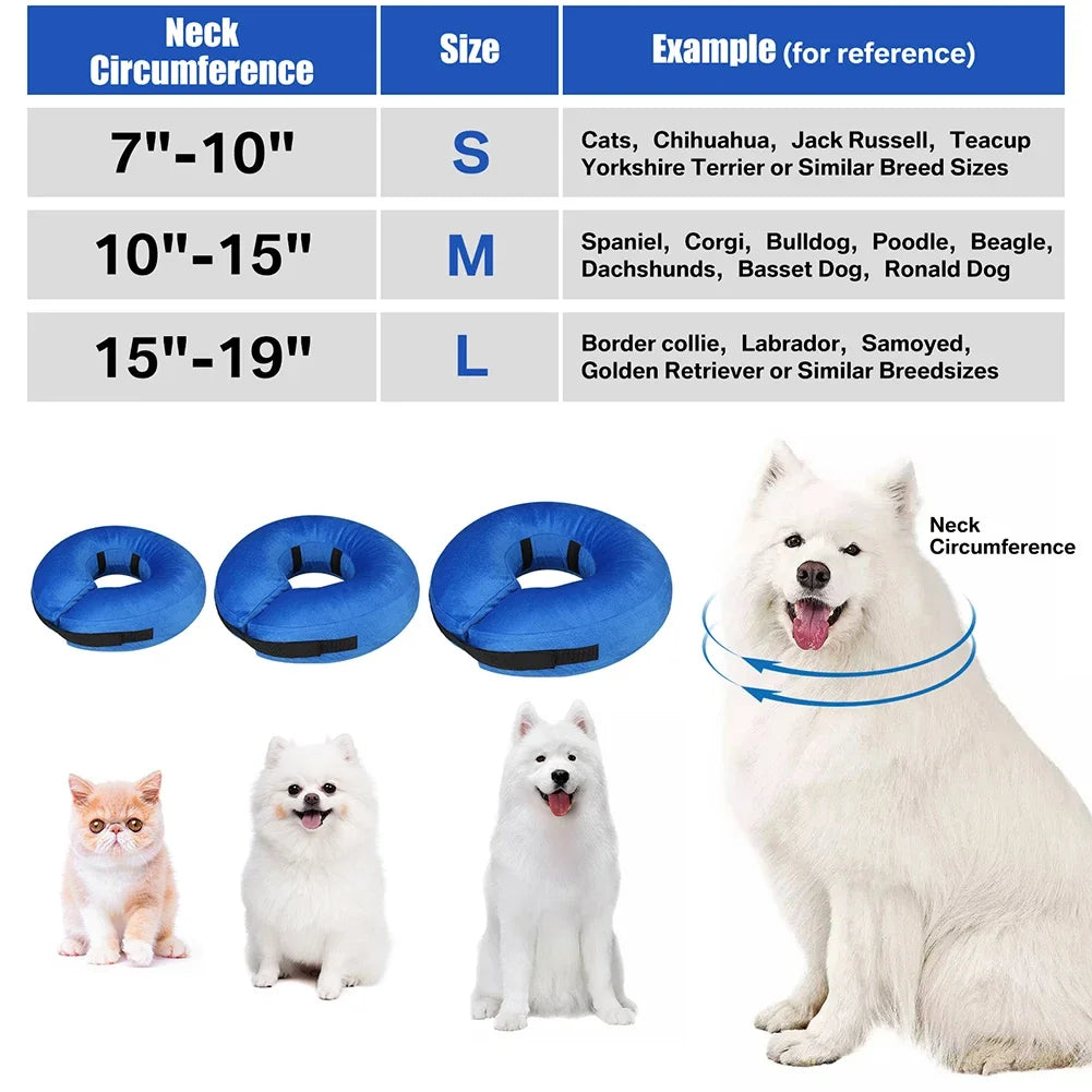 Inflatable Recovery Collar for Dogs & Cats – Soft E-Collar Alternative After Surgery