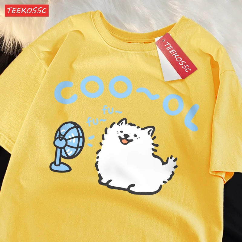 Dog Cartoon Print T-Shirt — Funny Dog Lover Tee