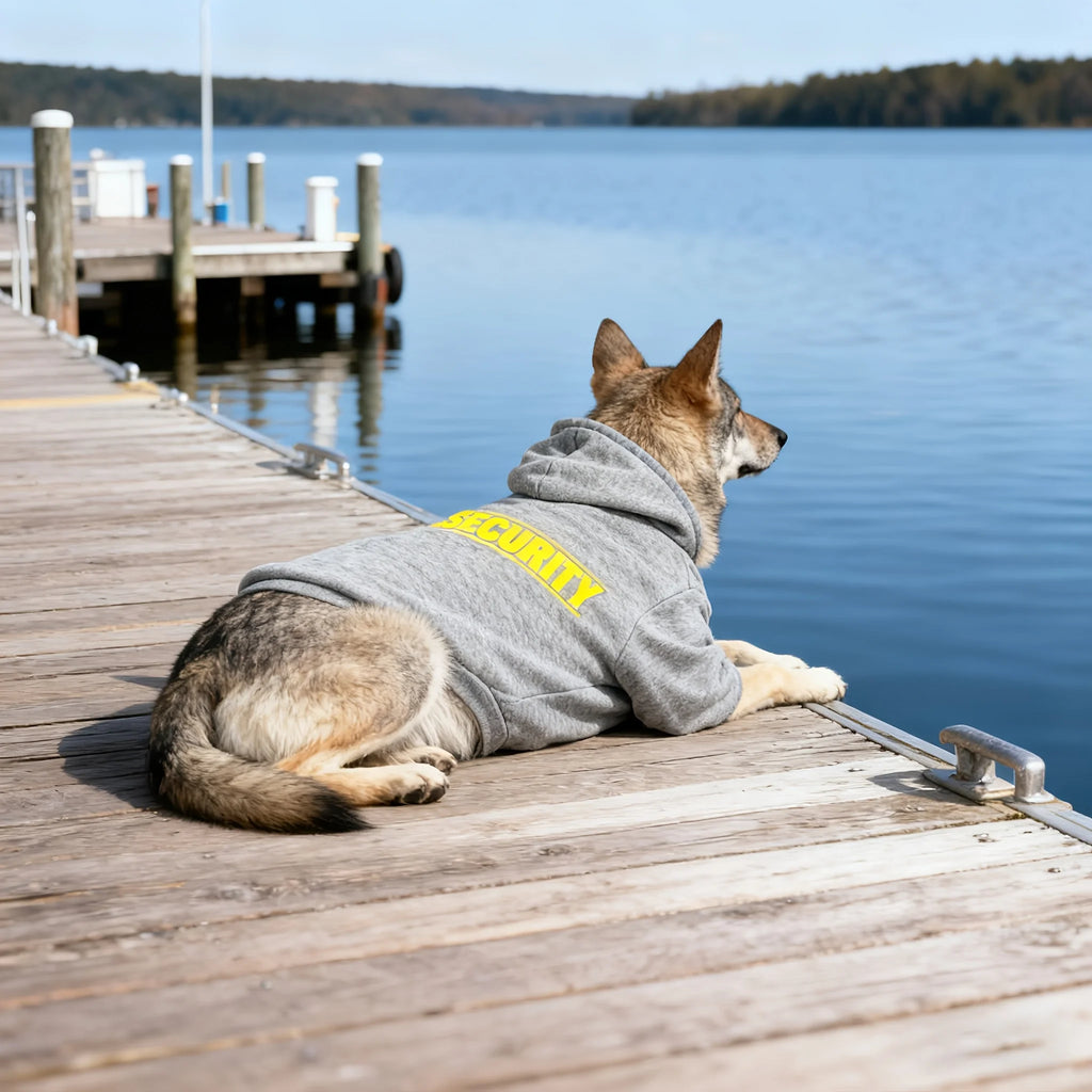 SECURITY Dog Hoodie – Fleece-Lined Pullover for Medium to Large Dogs