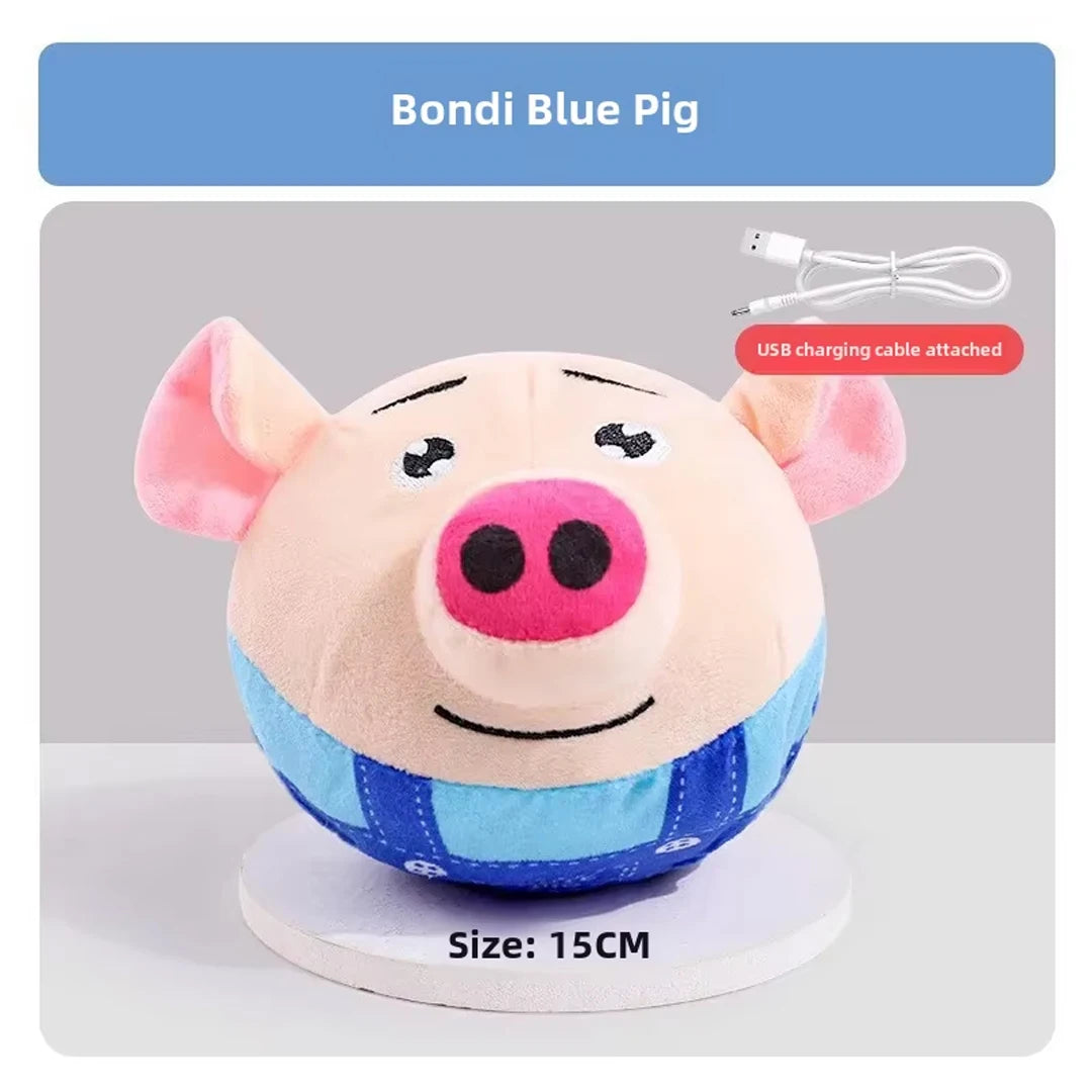 Electric Plush Jump Ball Dog Toy – Interactive Singing & Dancing