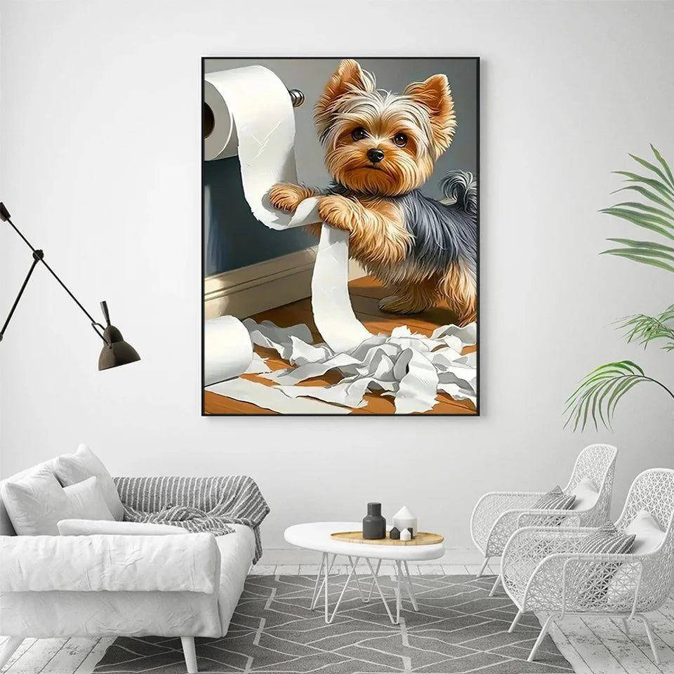 Diamond Art Painting Dog Animal 30X40cm Full Round Drill Picture Of Rhinestones Embroidery Wall Decor Cross Stitch,frameless