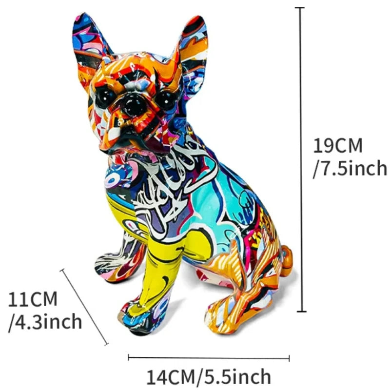 Colorful Dachshund Figurine – Hand-Painted Resin Decoration