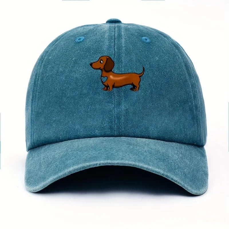 Sausage Dog Baseball Cap — Cute Dachshund Print Adjustable Hat | Valentine's Day Gift