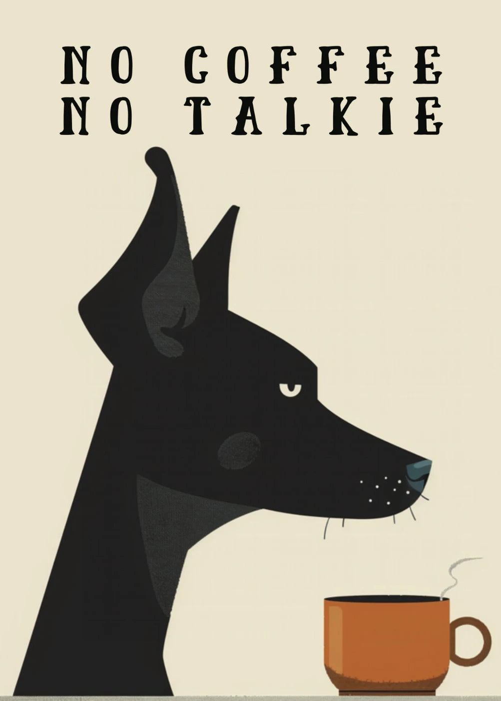 Boho Minimalist Dog & Cat Cafe Canvas Wall Art