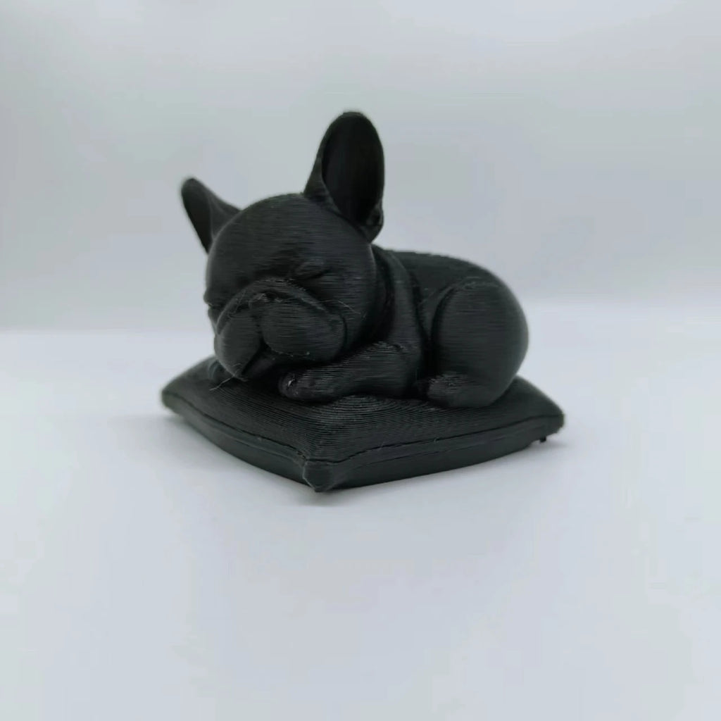 Sleeping Bulldog Statue Ornament – Pillow-Style Bulldog Figurine for Home & Office Decor