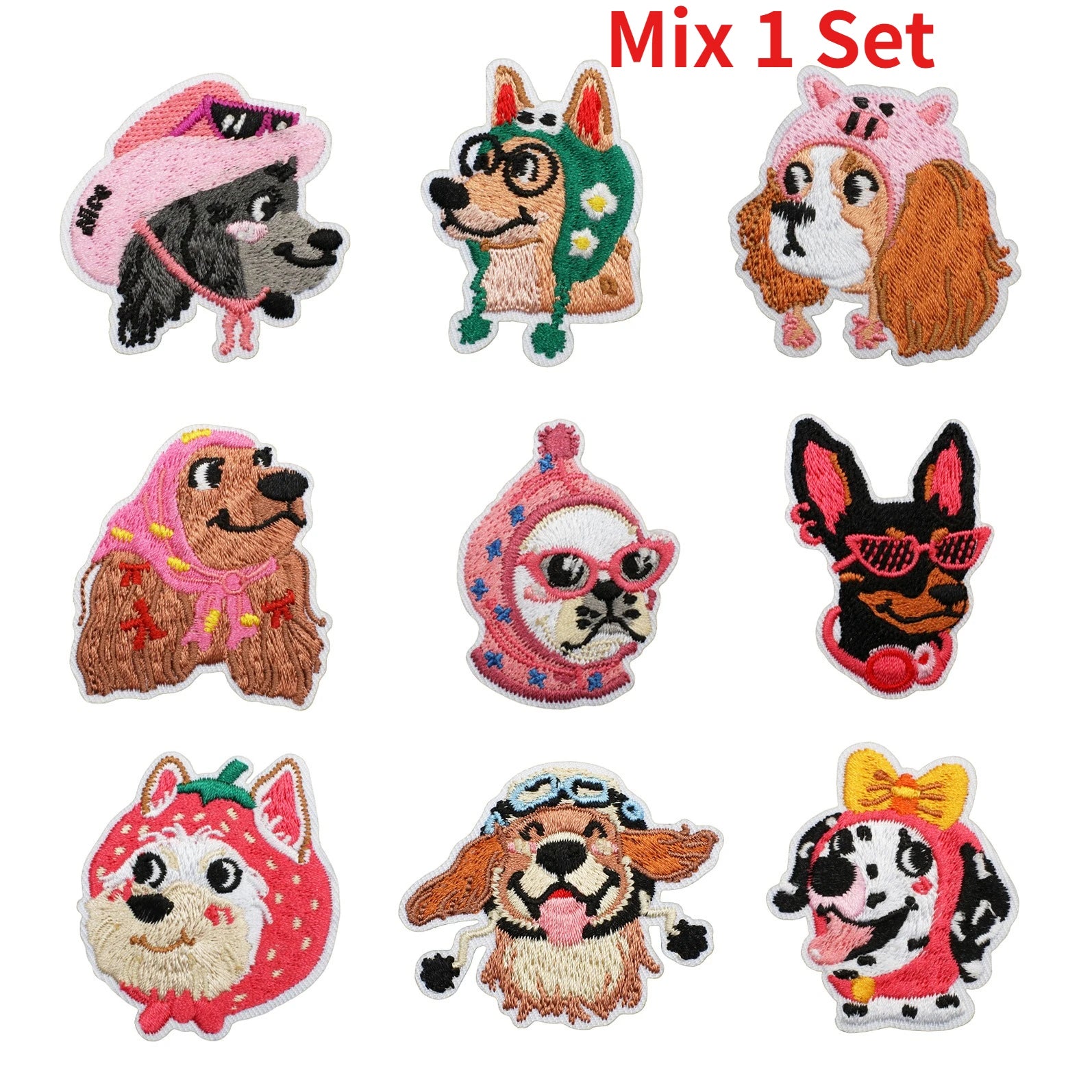 Dog Breed Embroidery Patches Pack – Iron-On Patches for Dog Lovers