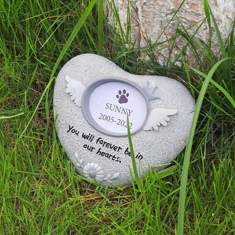 Pet Memorial Resin Tombstone – Desktop Ornament for Dogs, Cats & Small Animals