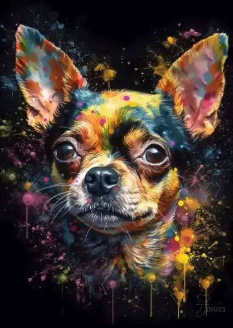 Chihuahua 5D Diamond Painting Kit — DIY Mosaic Embroidery Art for Dog Lovers