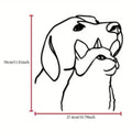 Classic Metal Dog & Cat Wall Art Sculpture — 11.81" Line Art