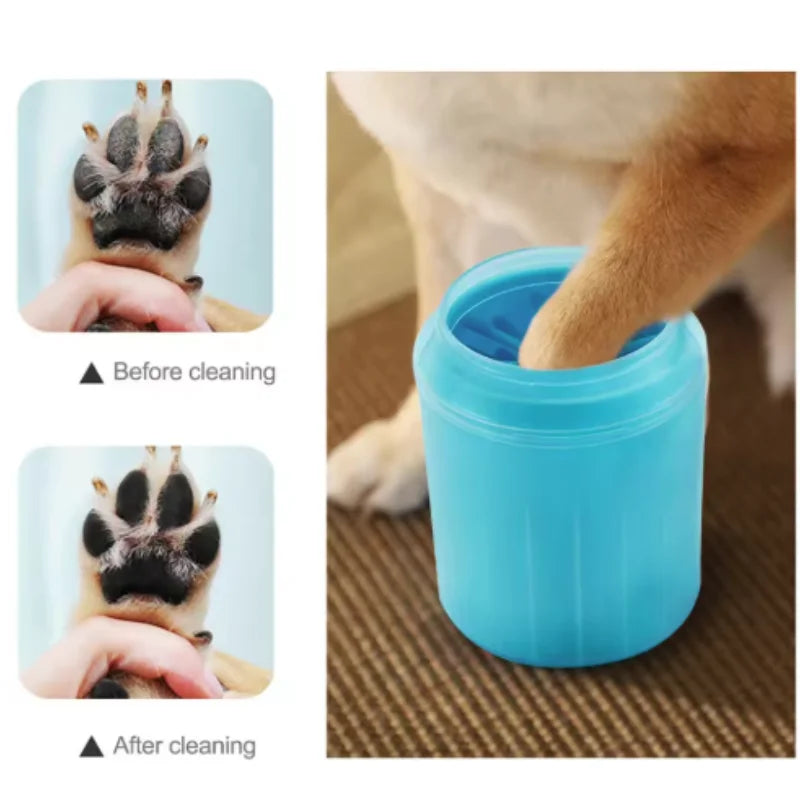 Dog Paw Cleaner Cup with Soft Silicone Combs