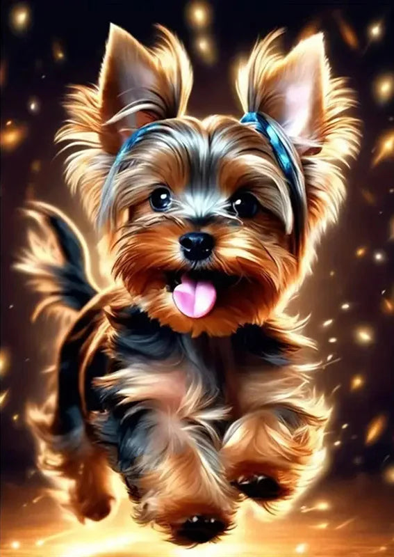 Diamond Art Painting Dog Animal 30X40cm Full Round Drill Picture Of Rhinestones Embroidery Wall Decor Cross Stitch,frameless