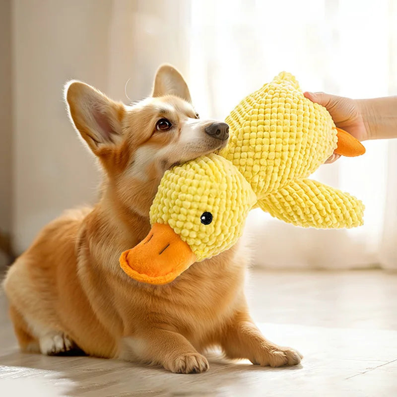 Goose Squeaky Plush Dog Toy – Crinkle & Squeak Chew Toy for Puppies & Small Dogs