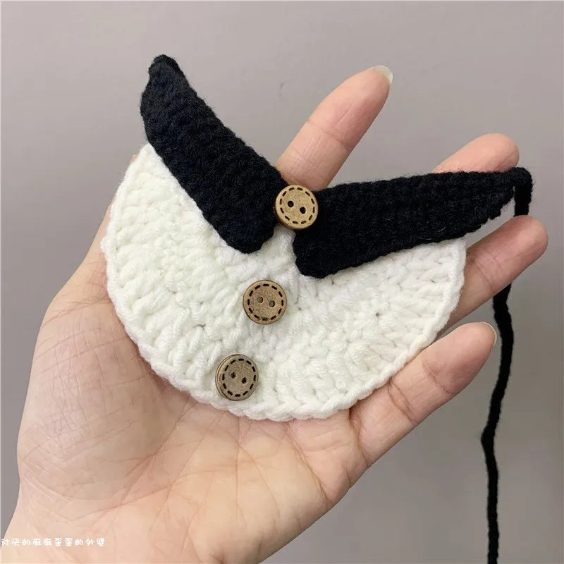 Hand-Knitted Dog Bib Scarf — Cute Cotton Collar for Small Dogs & Cats