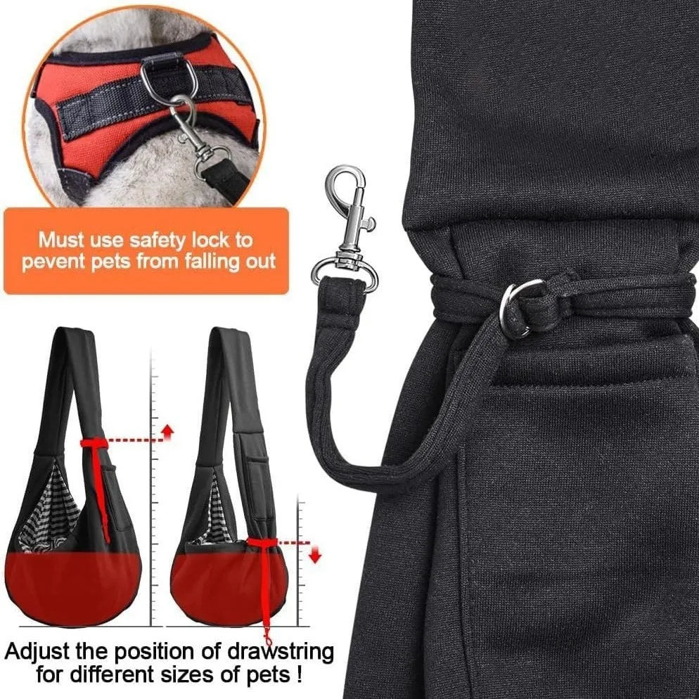 Hands-Free Dog Carrier Sling – Puppy Sling Bag for Small Dogs & Cats up to 5 kg
