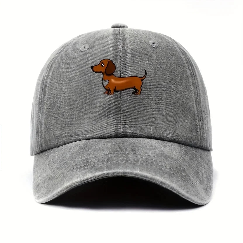 Sausage Dog Baseball Cap — Cute Dachshund Print Adjustable Hat | Valentine's Day Gift