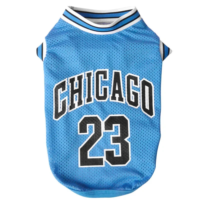 Mesh Breathable Sports Jersey for Dogs & Cats – Basketball Style Pet T-Shirt