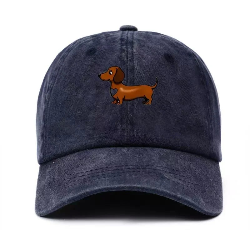 Sausage Dog Baseball Cap — Cute Dachshund Print Adjustable Hat | Valentine's Day Gift