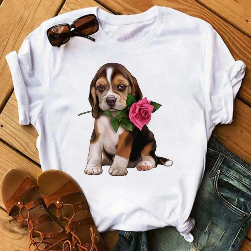 French Bulldog T-Shirt — Harajuku Animal Print Tee for Dog Lovers