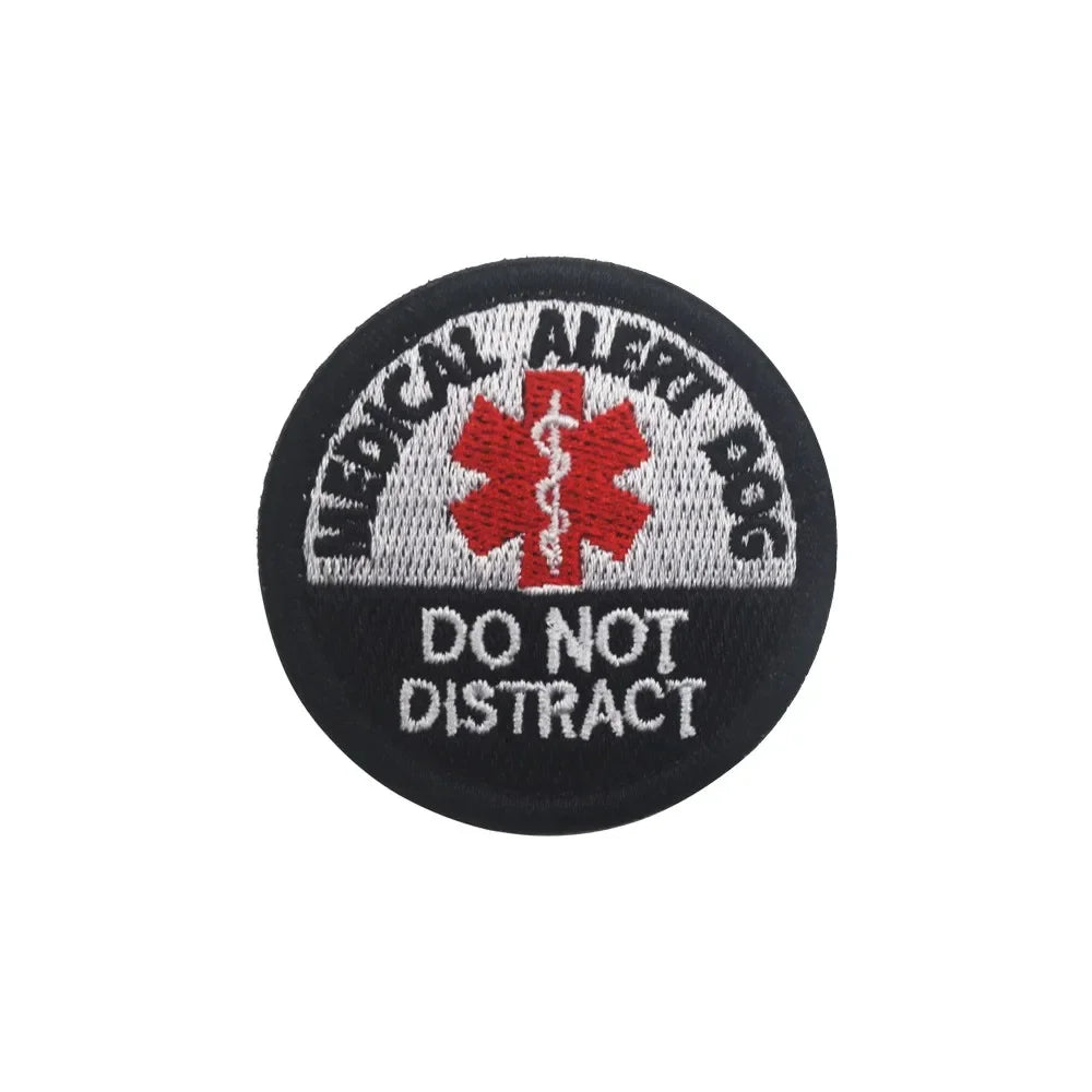 Service Dog Embroidery Patch – Do Not Pet, Medical Alert & Tactical Hook & Loop Patches