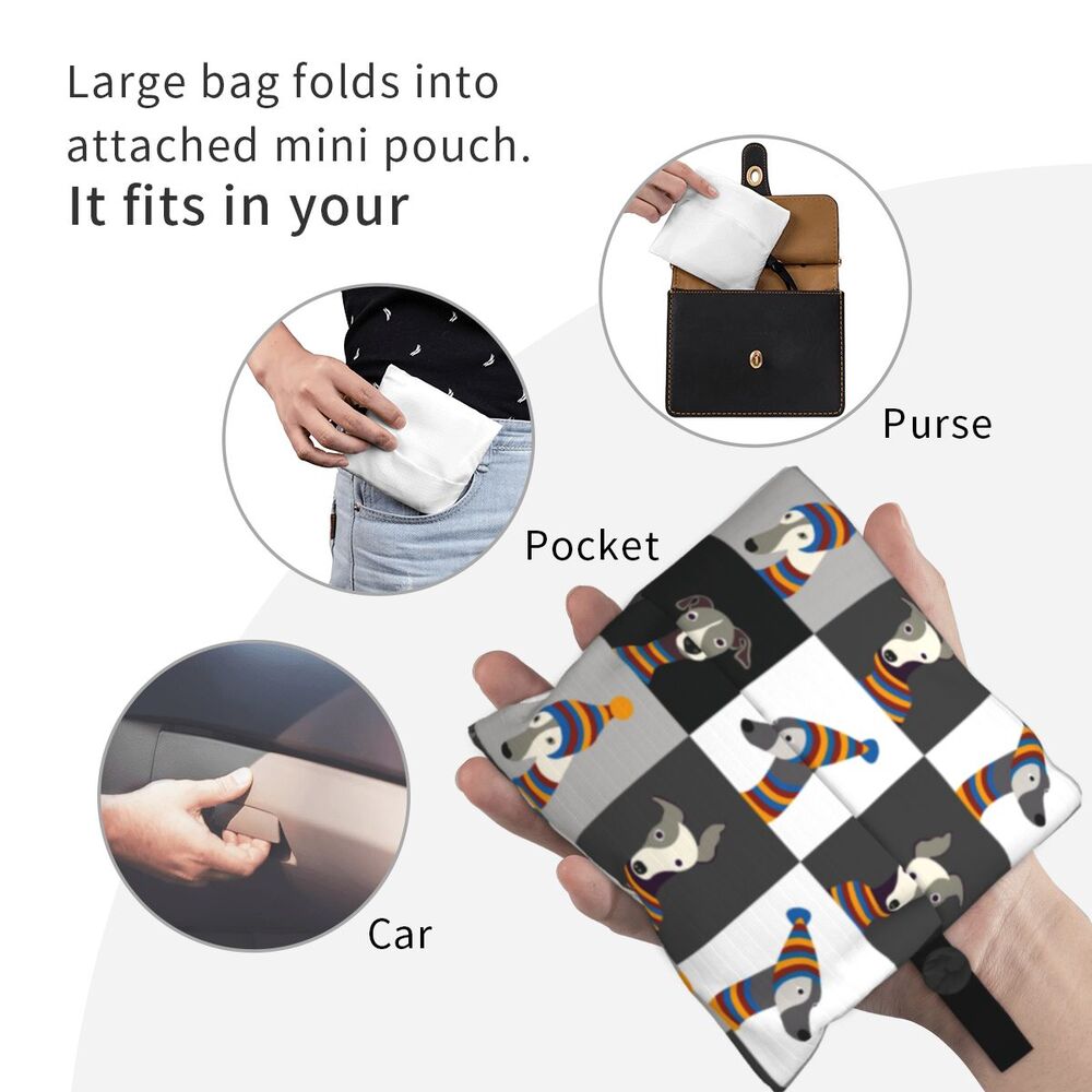 Greyhound Tote Bag — All-Over Print Sighthound Shopping Bag