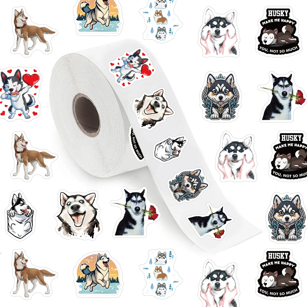 Husky Sticker Pack — 500 Cute Dog Graffiti Stickers for Scrapbooking, Crafts & More