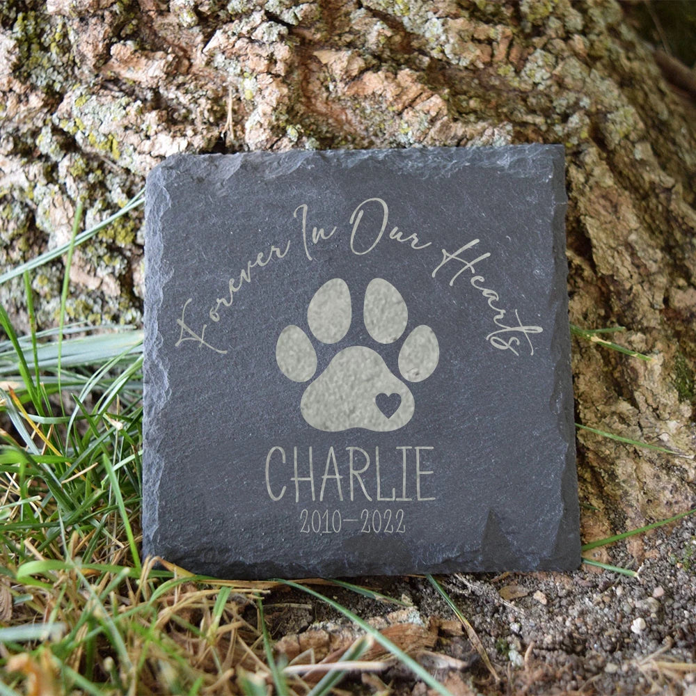 Personalised Dog Memorial Garden Stone – Pet Loss Gift with Engraved Name