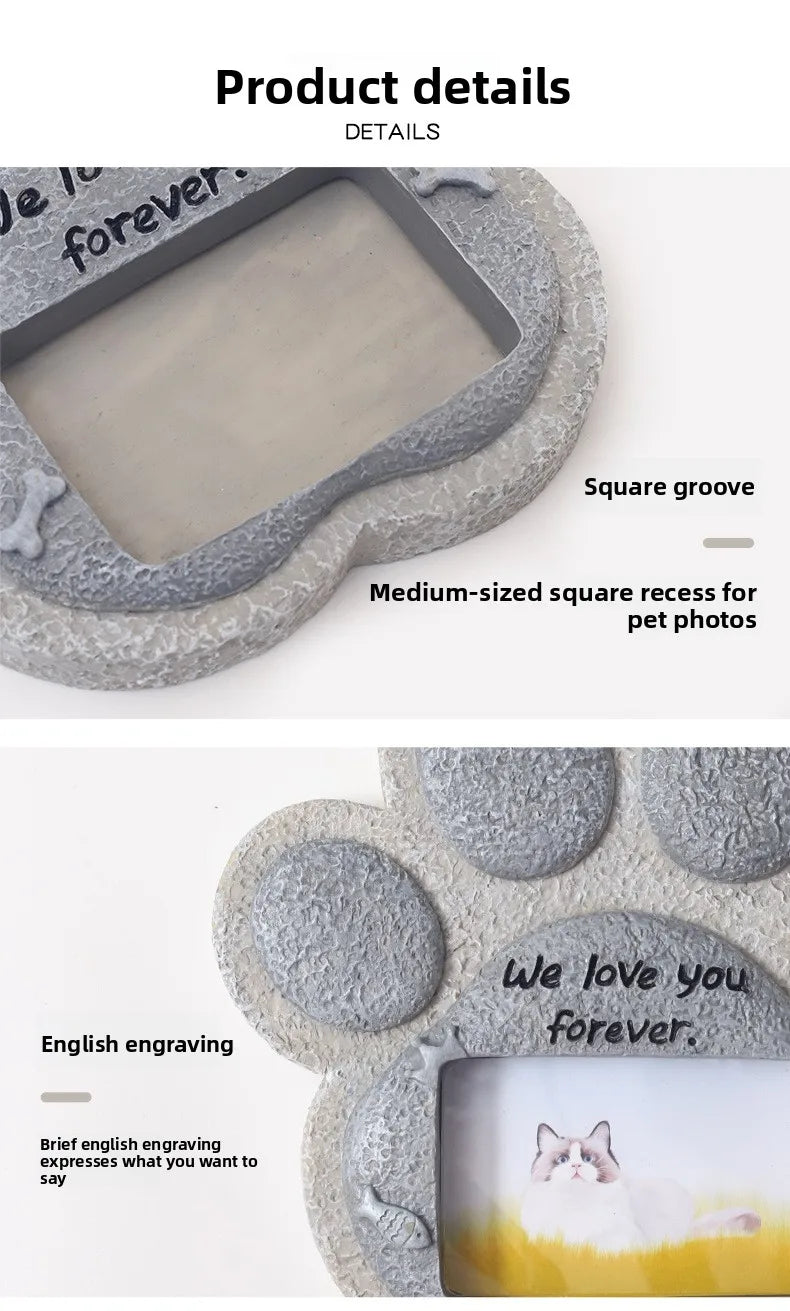 Pet Memorial Resin Tombstone – Desktop Ornament for Dogs, Cats & Small Animals
