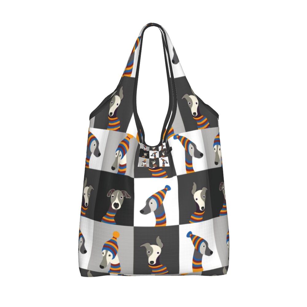 Greyhound Tote Bag — All-Over Print Sighthound Shopping Bag