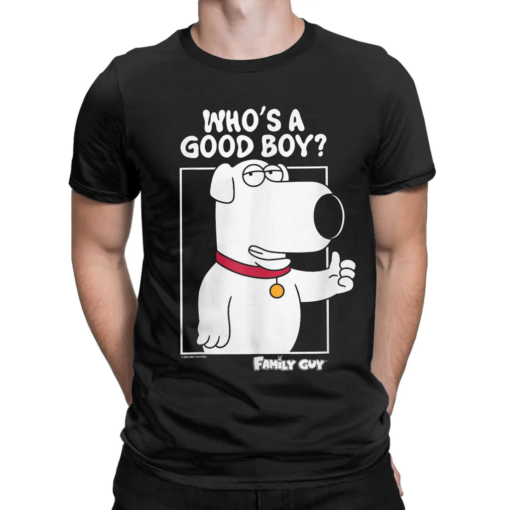 Brian Griffin "Who's a Good Boy" T-Shirt — Family Guy Dog Tee