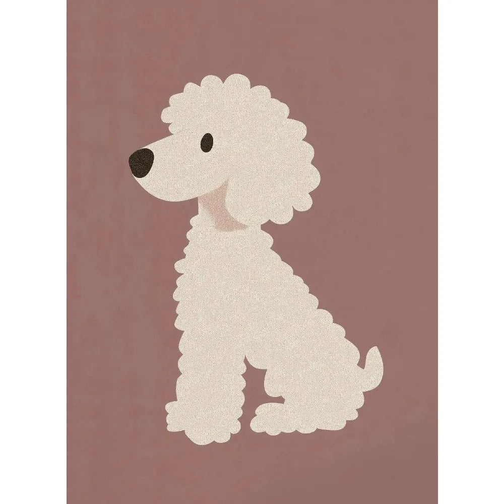 Cartoon Dog Illustrations Canvas Print – Cute Nordic Wall Art for Dog Lovers