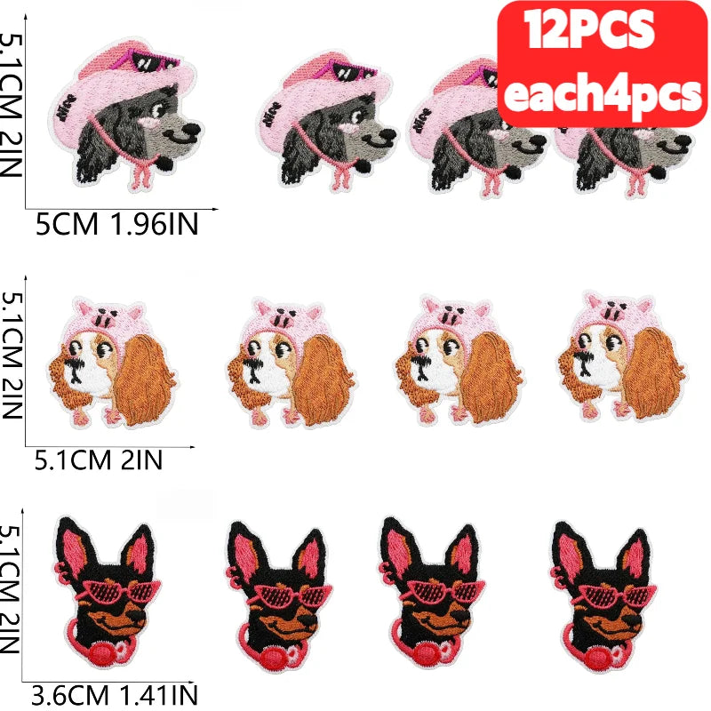 Dog Breed Embroidery Patches Pack – Iron-On Patches for Dog Lovers