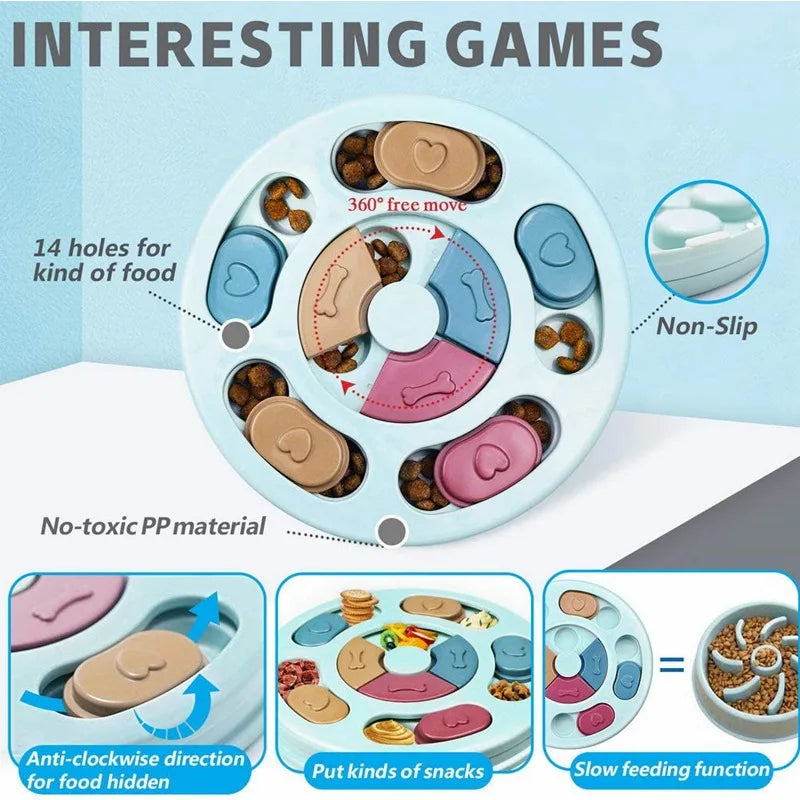 Slow Feeder Dog Bowl – Interactive Puzzle Feeding Toy to Relieve Boredom