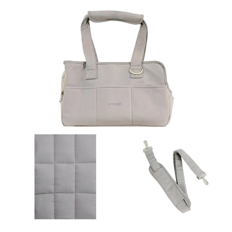 Portable Shoulder Dog Carrier Bag — Cotton Handbag for Small Dogs & Cats